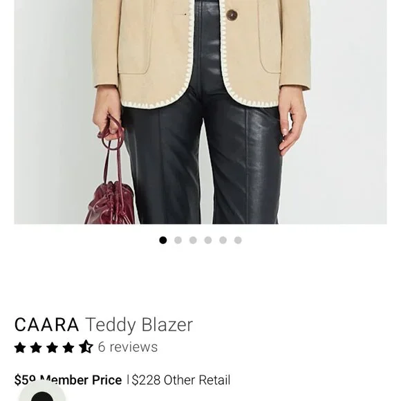 CAARA Oversized Teddy Blazer - Few Moda Size M - Picture 9 of 9